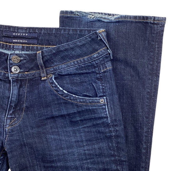 Hudson Signature Bootcut Flare Jeans Flap Back Pockets - Picture 6 of 15